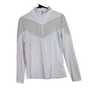 FootJoy White Golf‎ Pullover Quarter Zip Mesh Chest Back Logo Woman's Small | H2